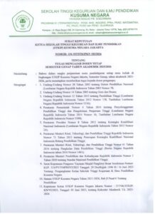Jadwal Perkuliahan Semester Genap T.A. 2025/2026